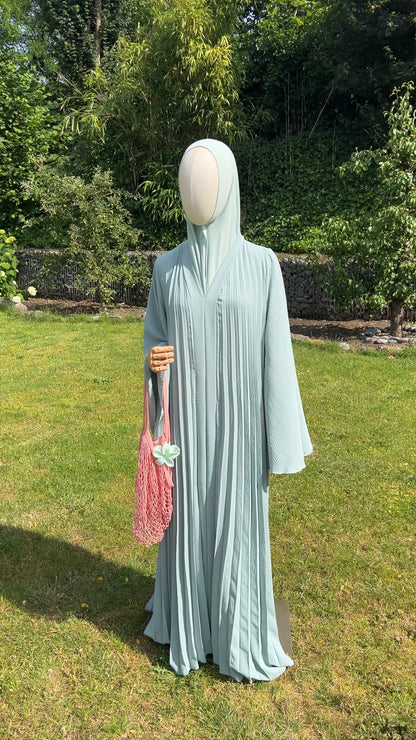 PLEATED DRESS BLUE MINT