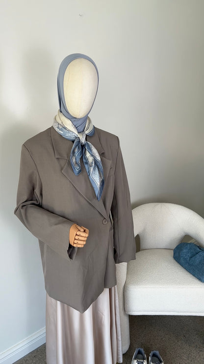 BUTTON BLAZER TAUPE