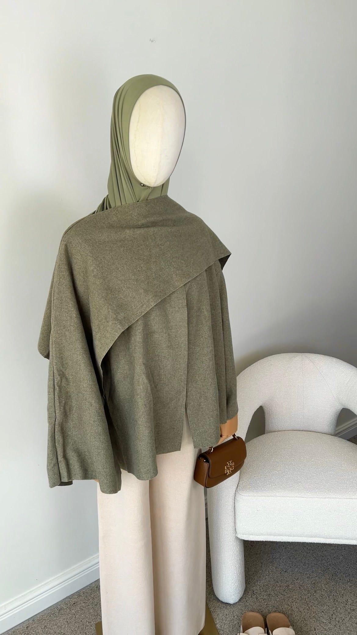 SCARF PONCHO GREEN