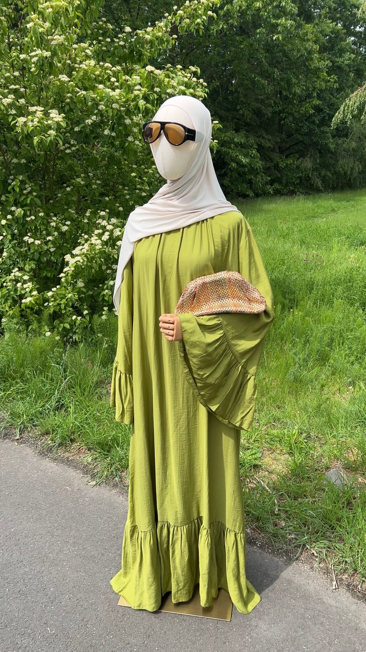 AIRY DRESS OLIVE (RESTOCKING SOON)