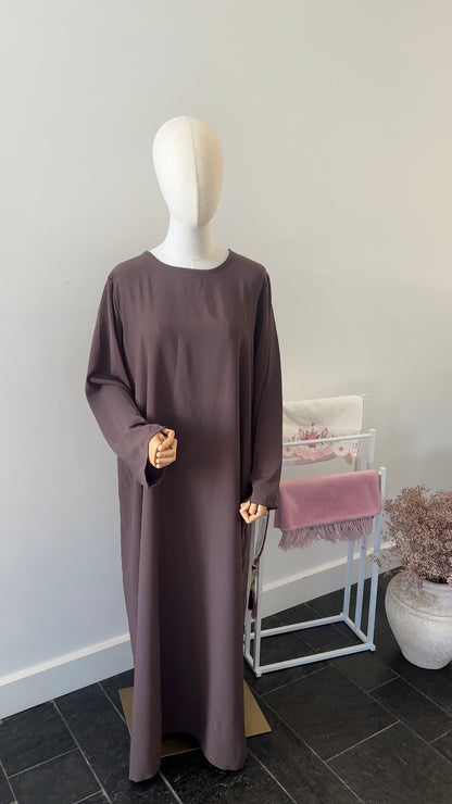 LACE KHIMAR SET DARK TAUPE