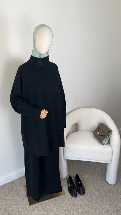 ELEGANT KNIT SET BLACK