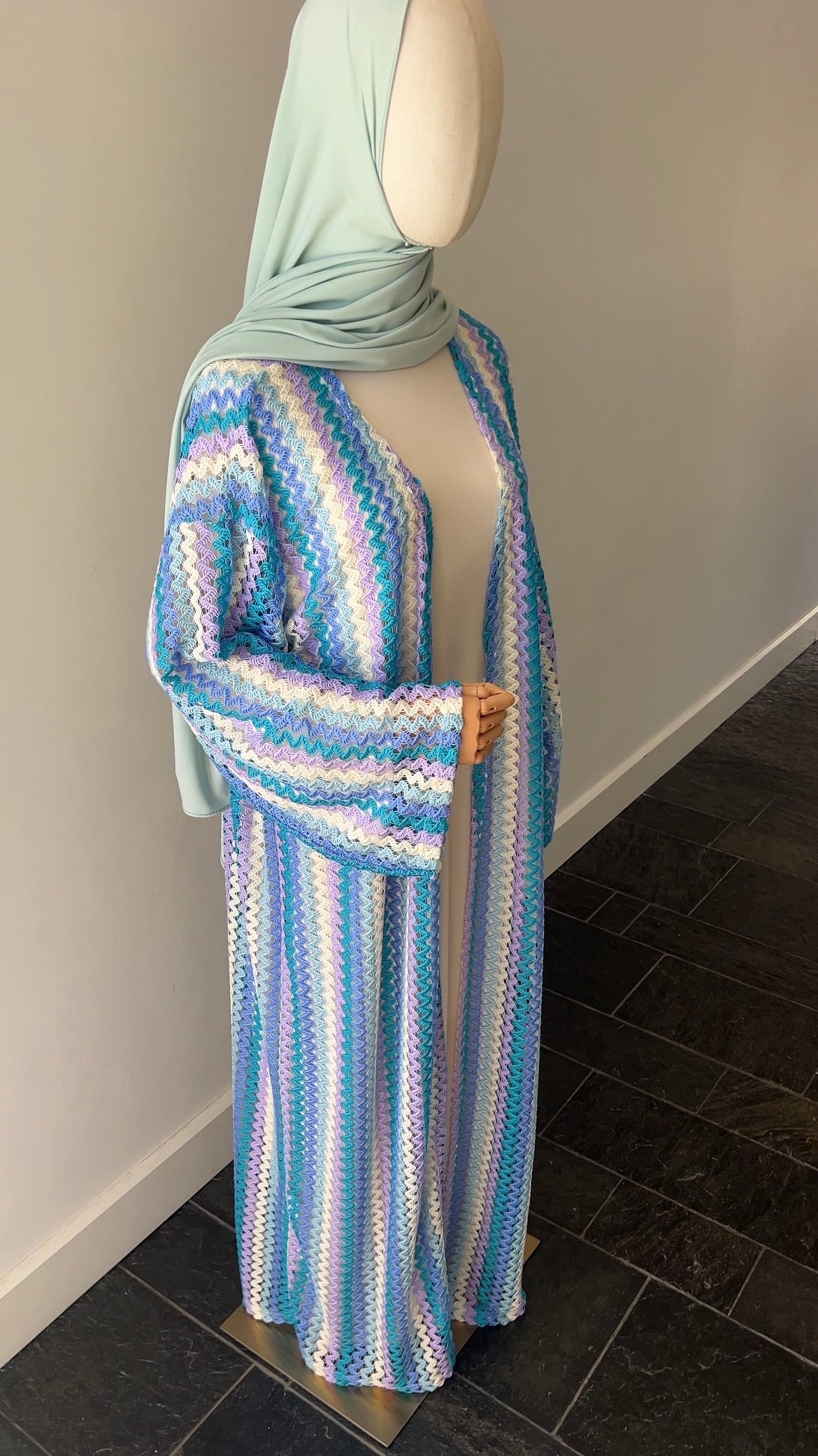 STRIPED KIMONO BLUE PURPLE