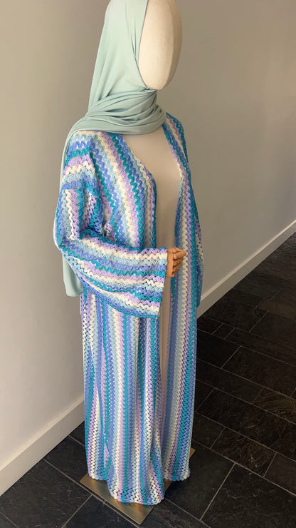 STRIPED KIMONO BLUE PURPLE