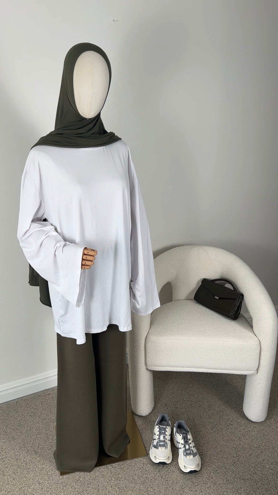 COTTON EXTRA LONGSLEEVE WHITE