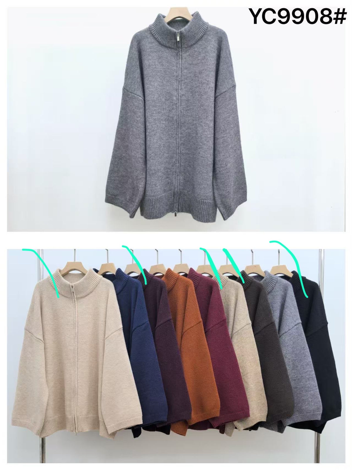 ZIPPER (beige, cherry, taupe, brown, black)