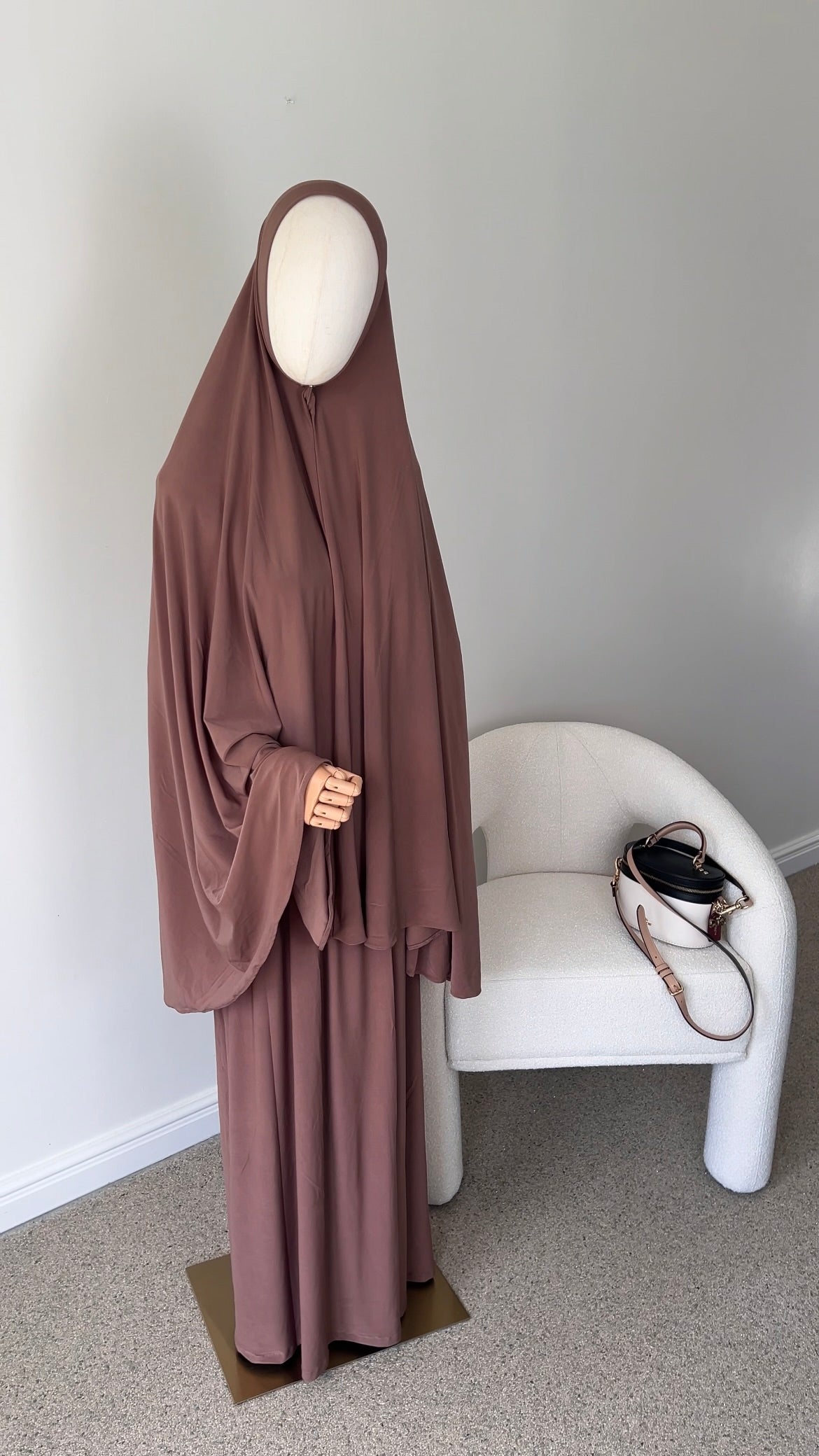 SKIRT KHIMAR SET WARM BROWN