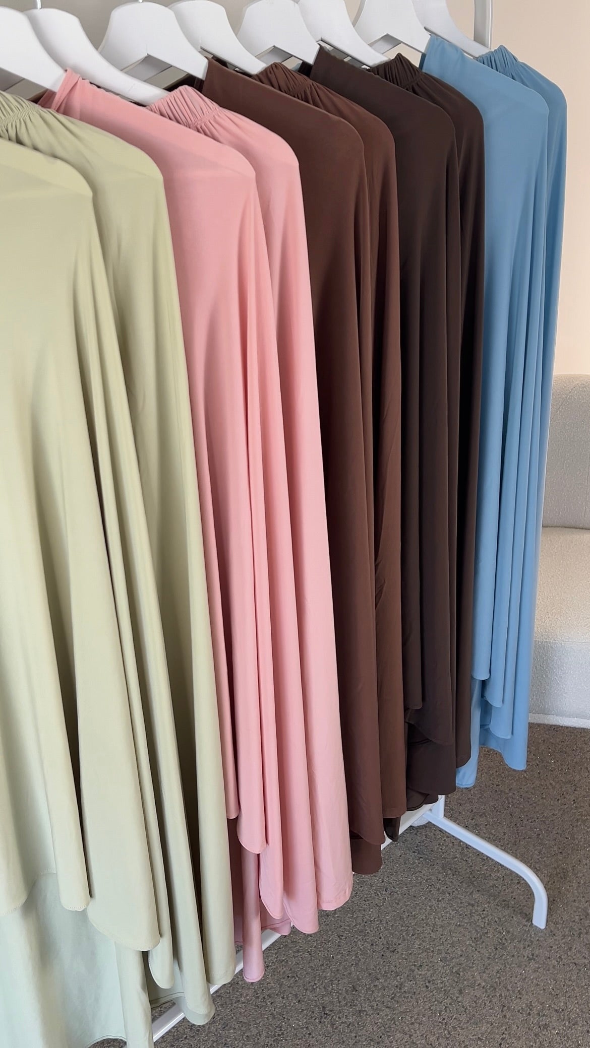 SKIRT KHIMAR SET DARK BROWN