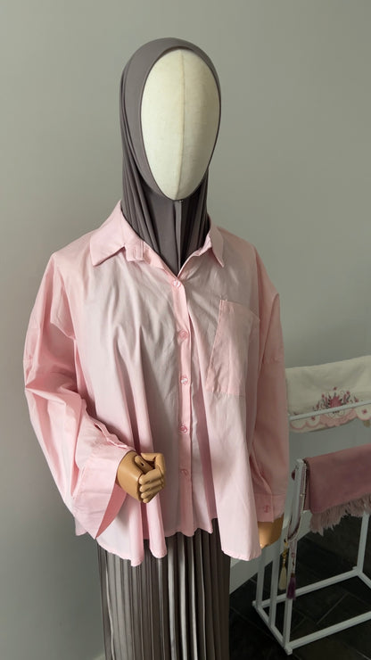 OVERSIZED SHIRT PINK