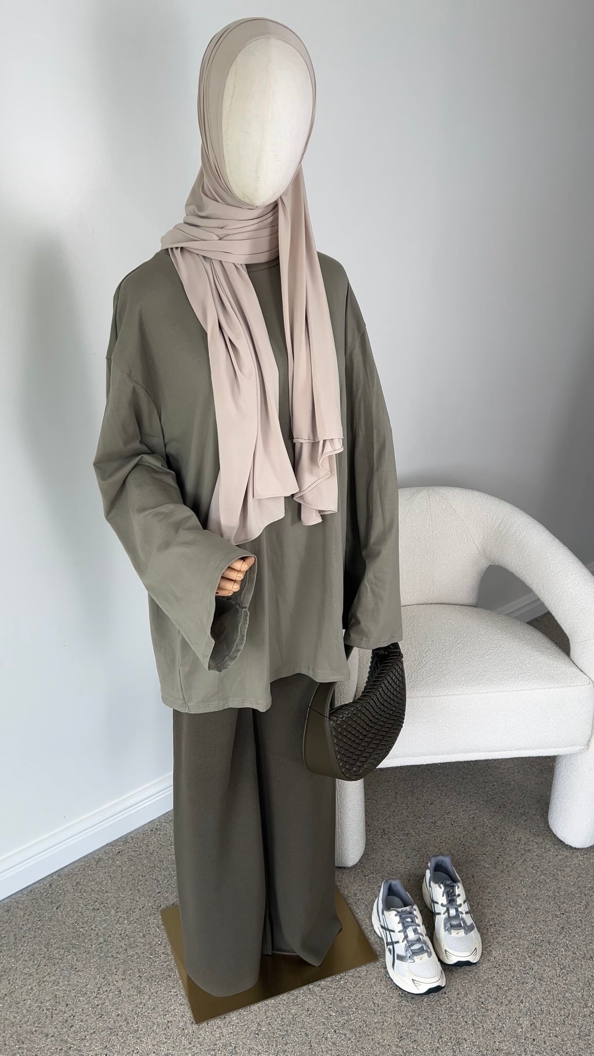 COTTON EXTRA LONGSLEEVE LIGHT OLIVE