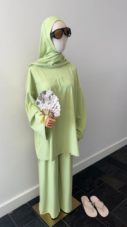 ZIP BURKINI GREEN