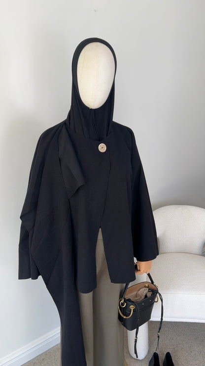 SCARF PONCHO BLACK