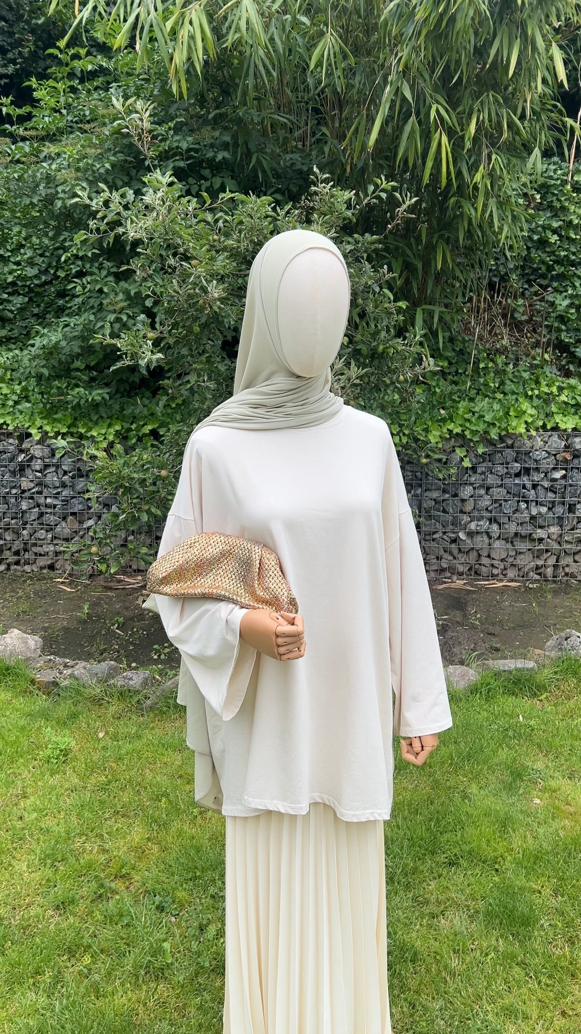 COTTON EXTRA LONGSLEEVE LIGHT BEIGE