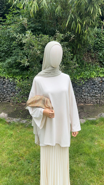COTTON EXTRA LONGSLEEVE LIGHT BEIGE