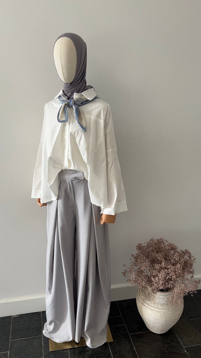 DRAPED TROUSERS GREY (TALL PROOF)