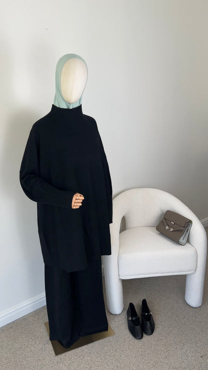 ELEGANT KNIT SET BLACK