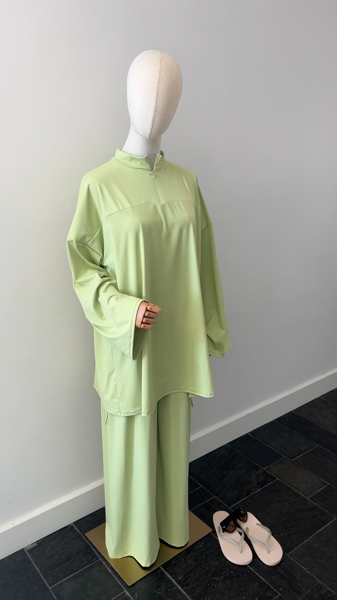 ZIP BURKINI GREEN