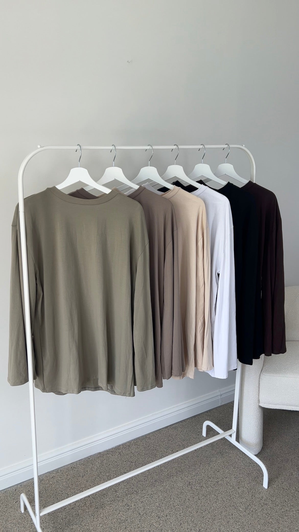 COTTON EXTRA LONGSLEEVE BROWN