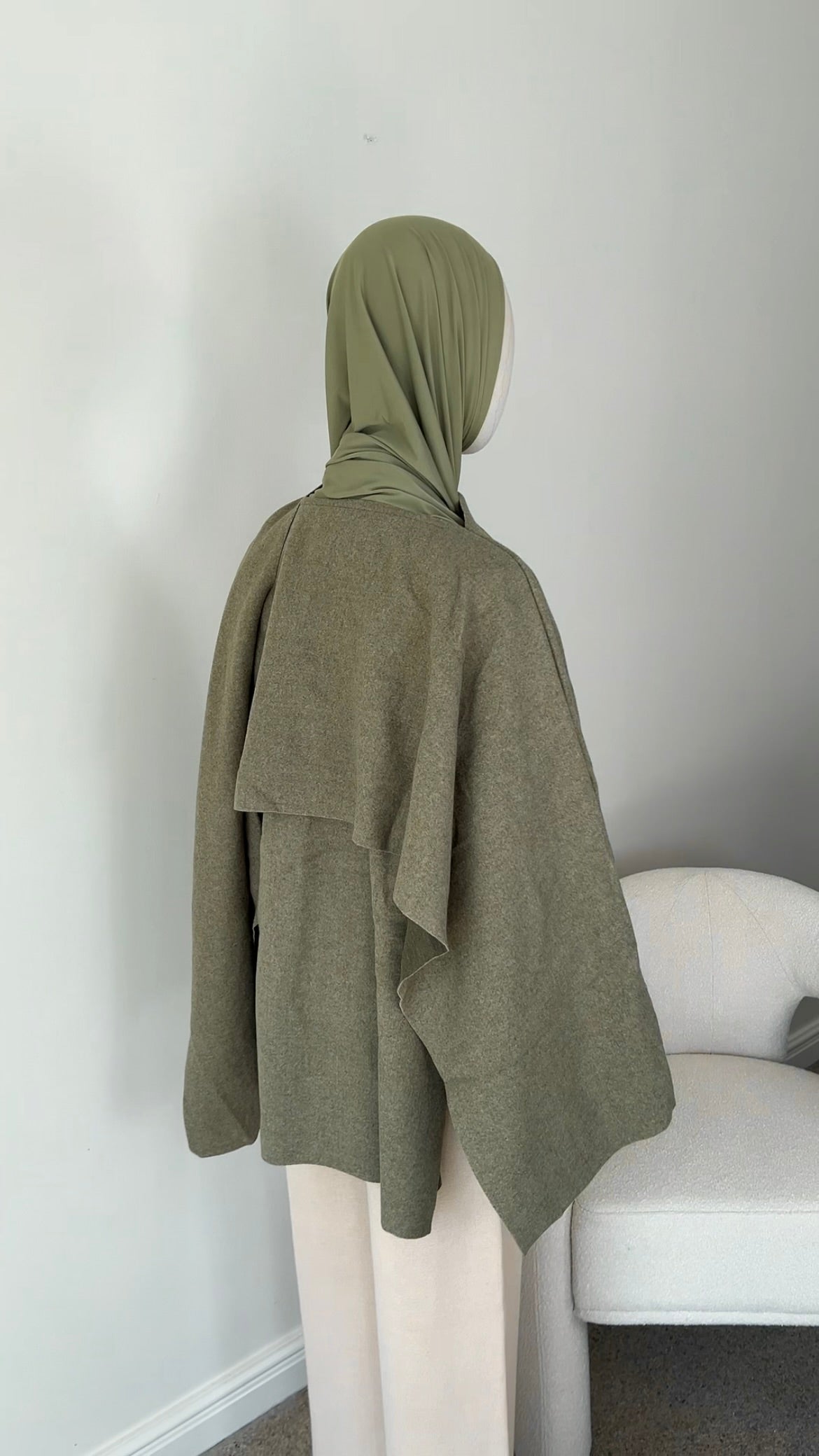 SCARF PONCHO GREEN