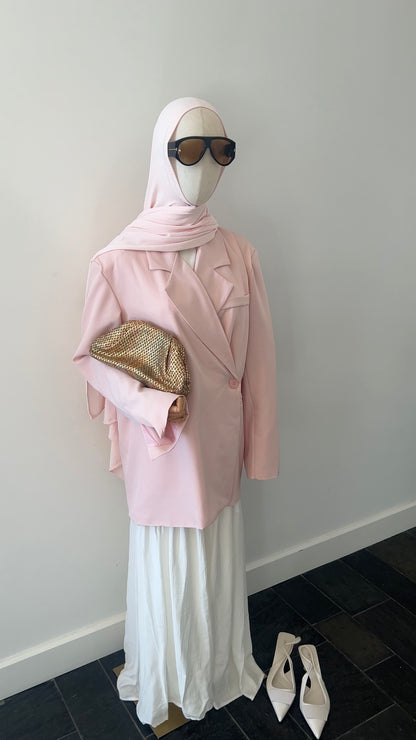 BUTTON BLAZER PINK