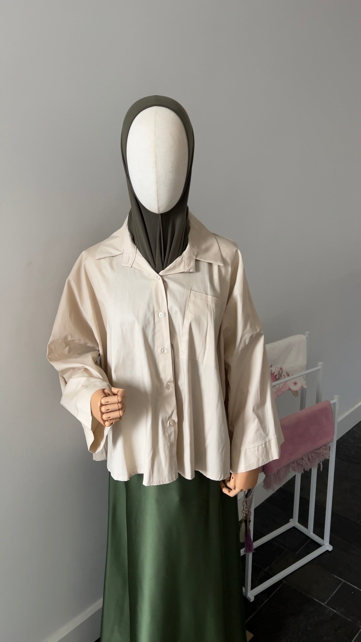 OVERSIZED SHIRT BEIGE