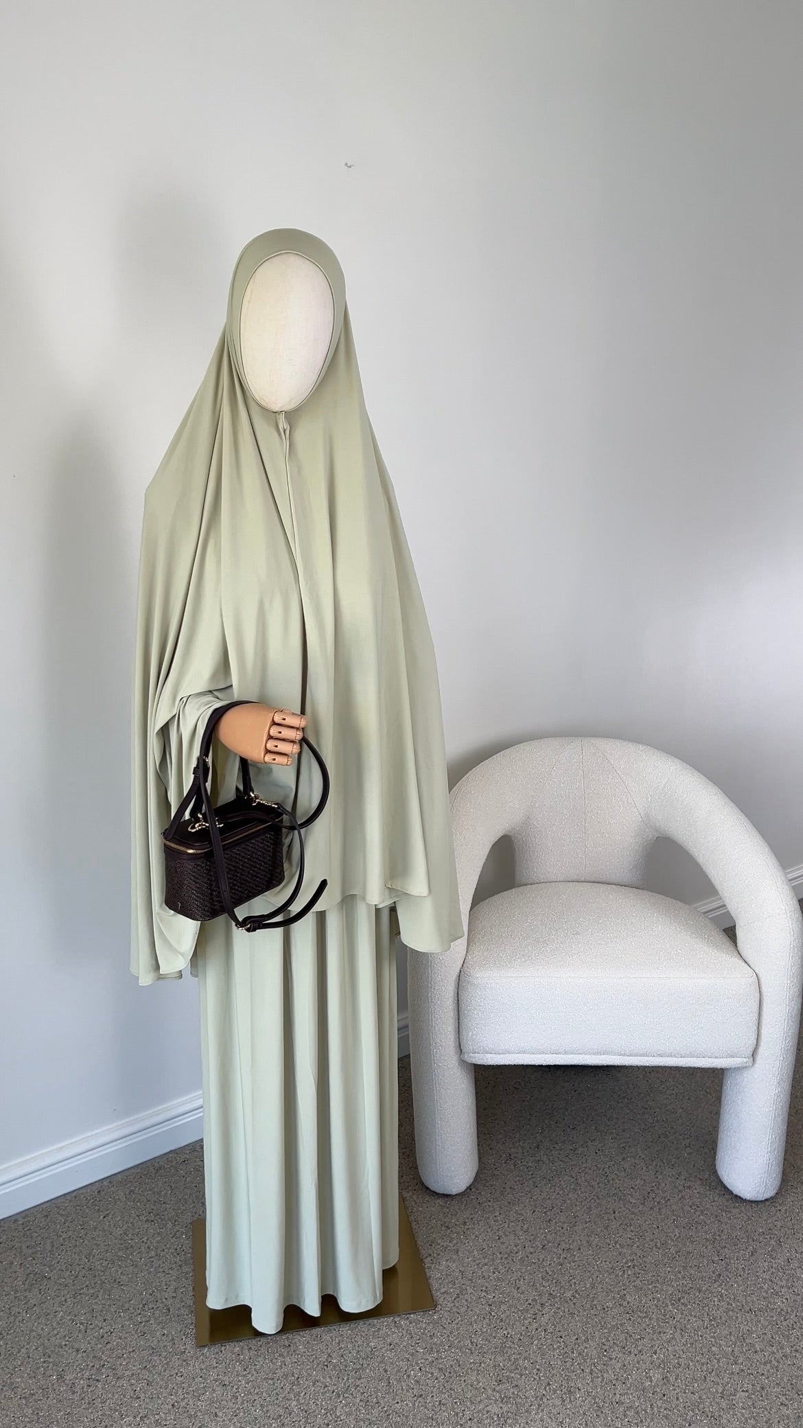 SKIRT KHIMAR SET SAGE GREEN