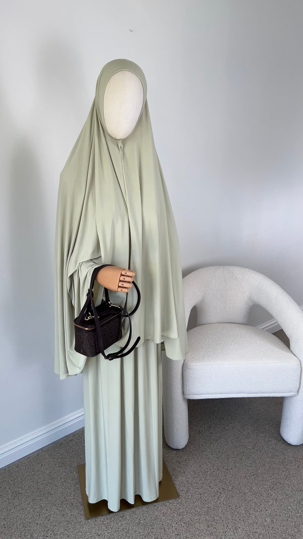 SKIRT KHIMAR SET SAGE GREEN