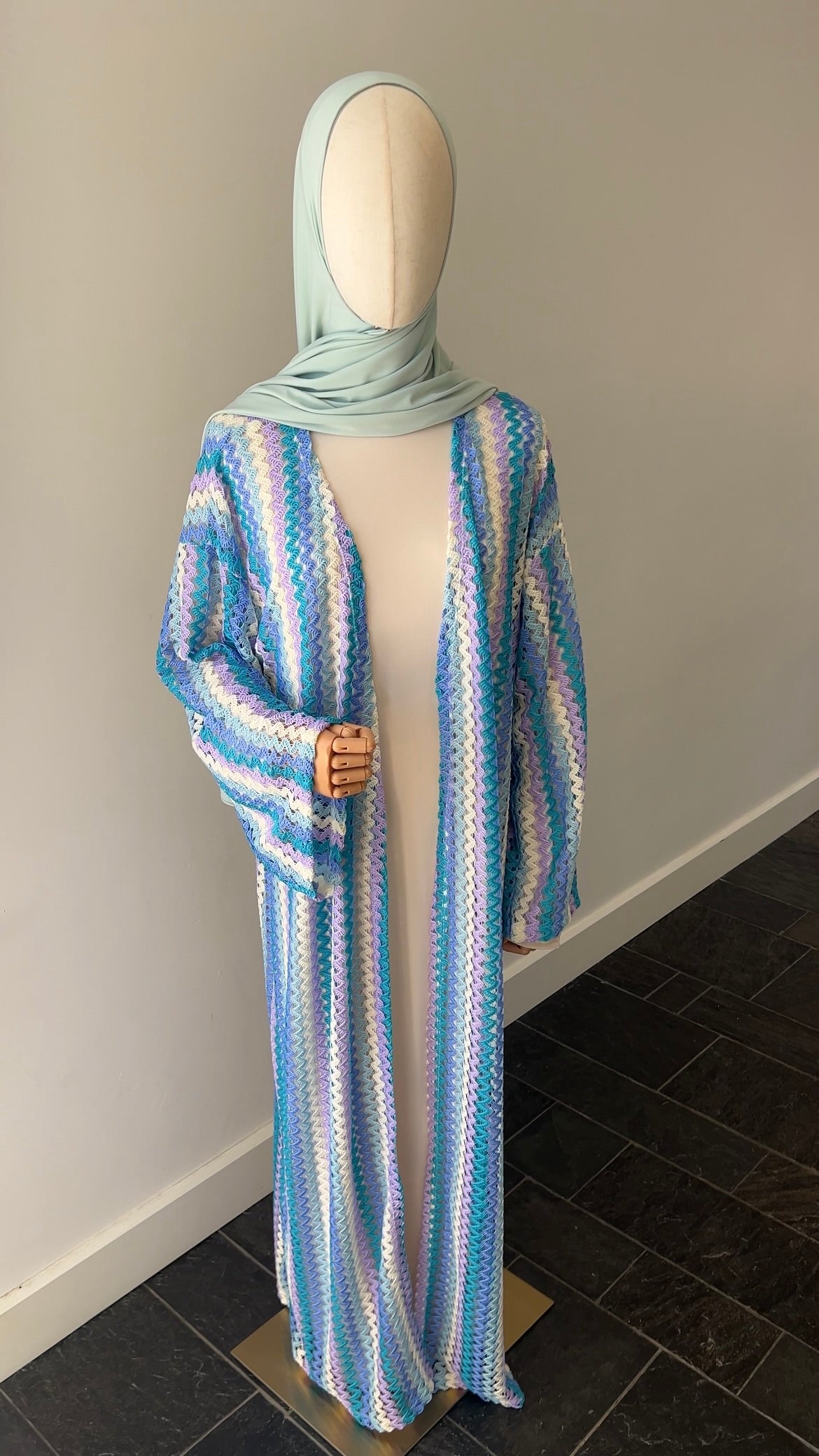 STRIPED KIMONO BLUE PURPLE