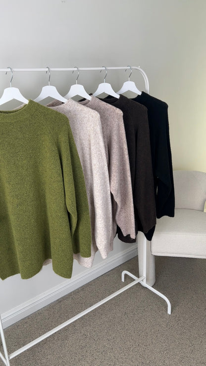 KNIT SWEATER OLIVE (RESTOCKING SOON)