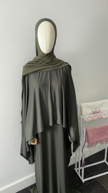JERSEY CAPE SET KHAKI