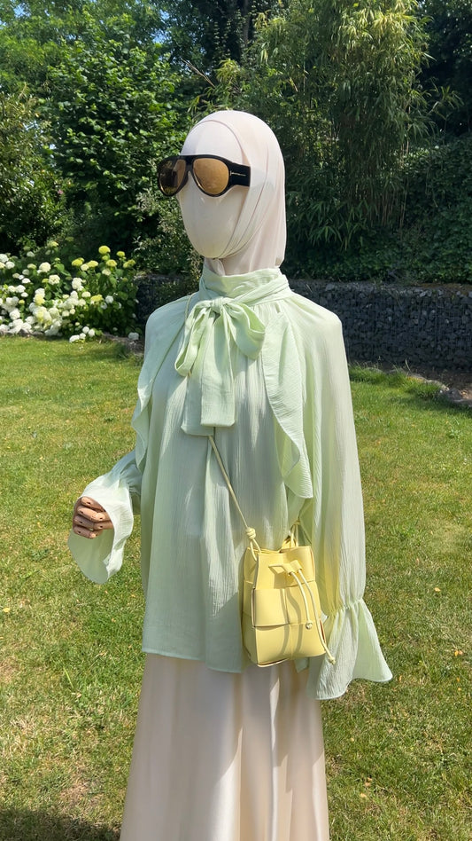 AIRY RUFFLE TOP MINT