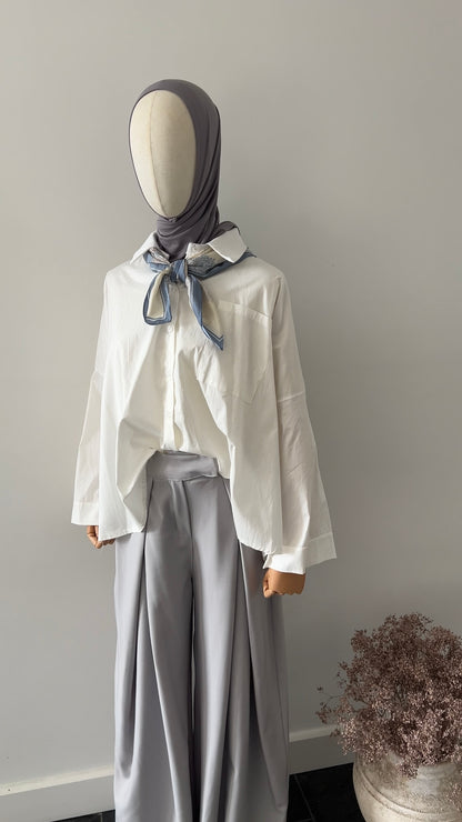 DRAPED TROUSERS GREY (TALL PROOF)