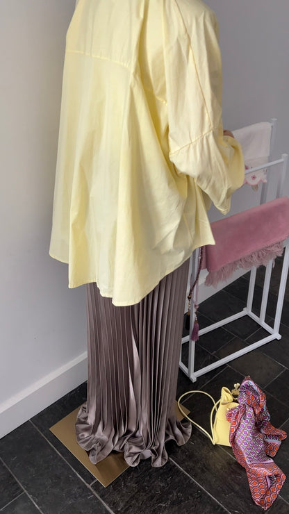 OVERSIZED SHIRT BUTTER YELLOW