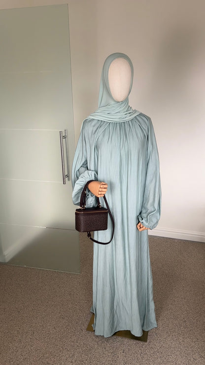 SOFT VISCOSE ABAYA MINT BLUE
