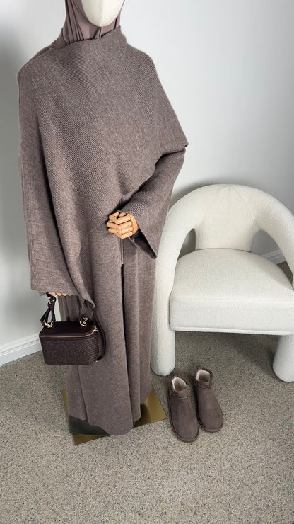 PONCHO ABAYA TAUPE