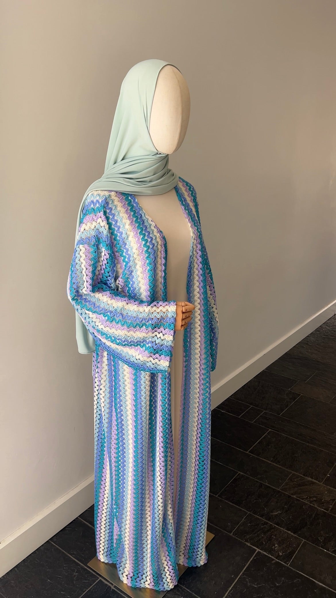 STRIPED KIMONO BLUE PURPLE