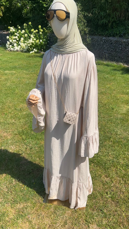 AIRY DRESS BEIGE
