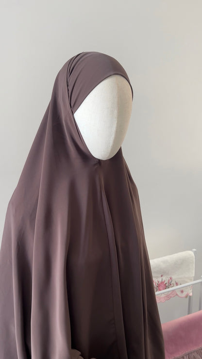 LACE KHIMAR SET DARK TAUPE