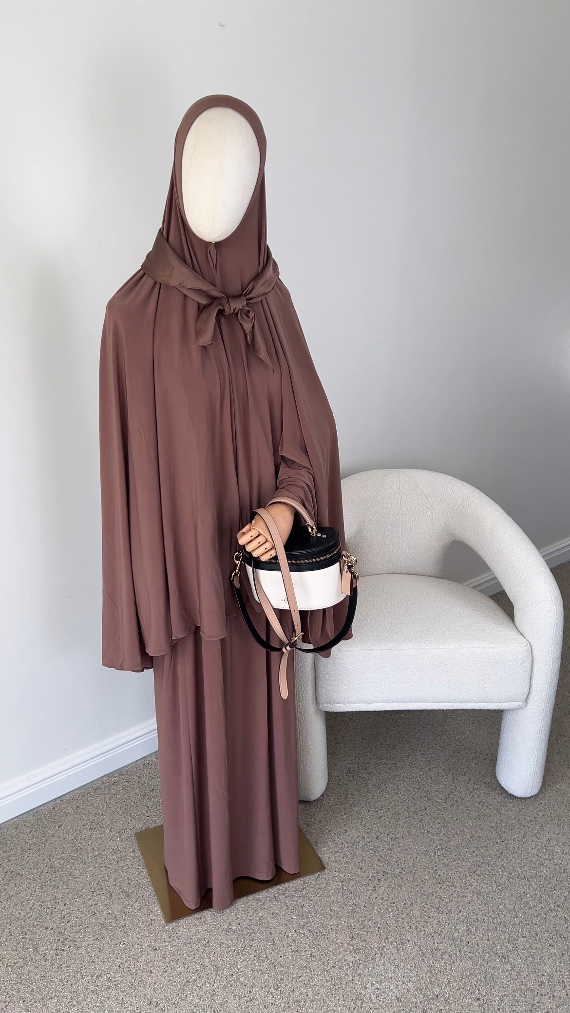 SKIRT KHIMAR SET WARM BROWN
