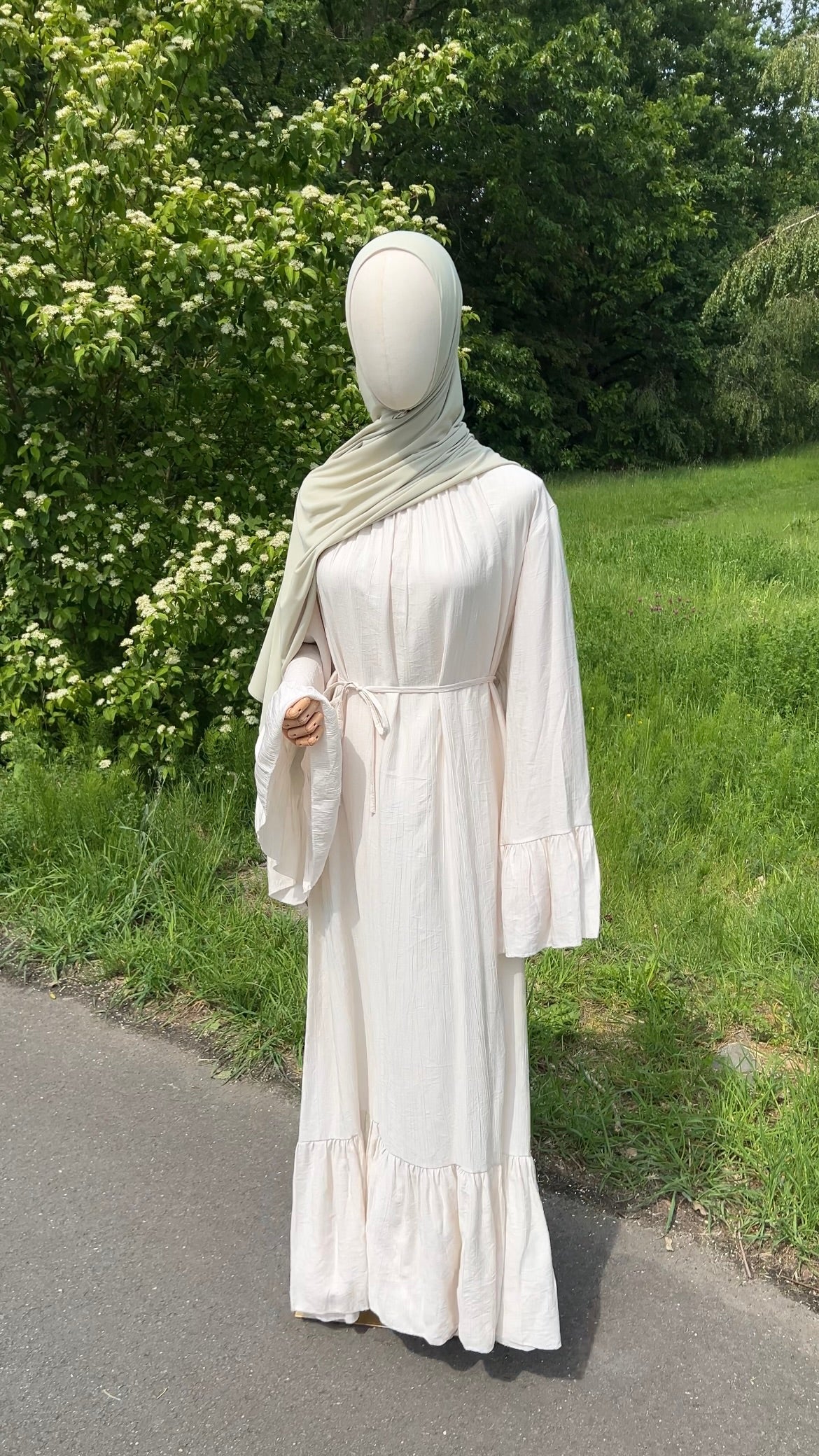AIRY DRESS LIGHT BEIGE (RESTOCKING SOON)
