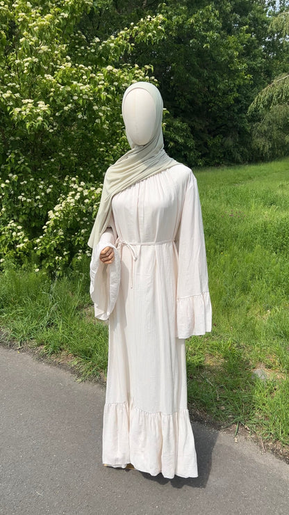AIRY DRESS LIGHT BEIGE (RESTOCKING SOON)