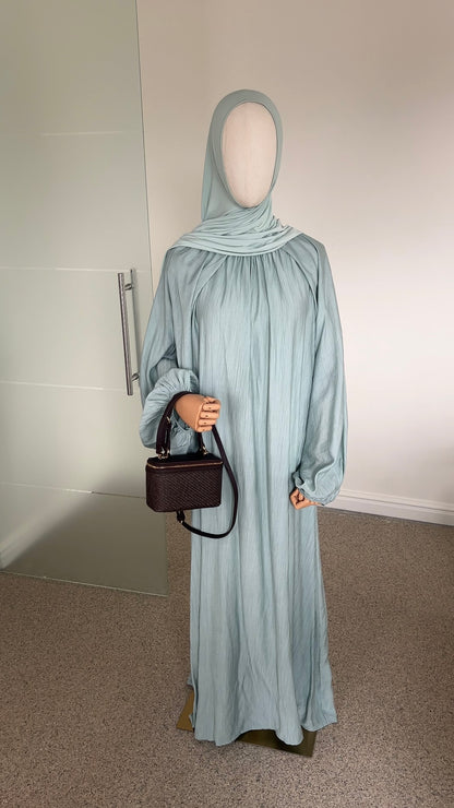 SOFT VISCOSE ABAYA MINT BLUE