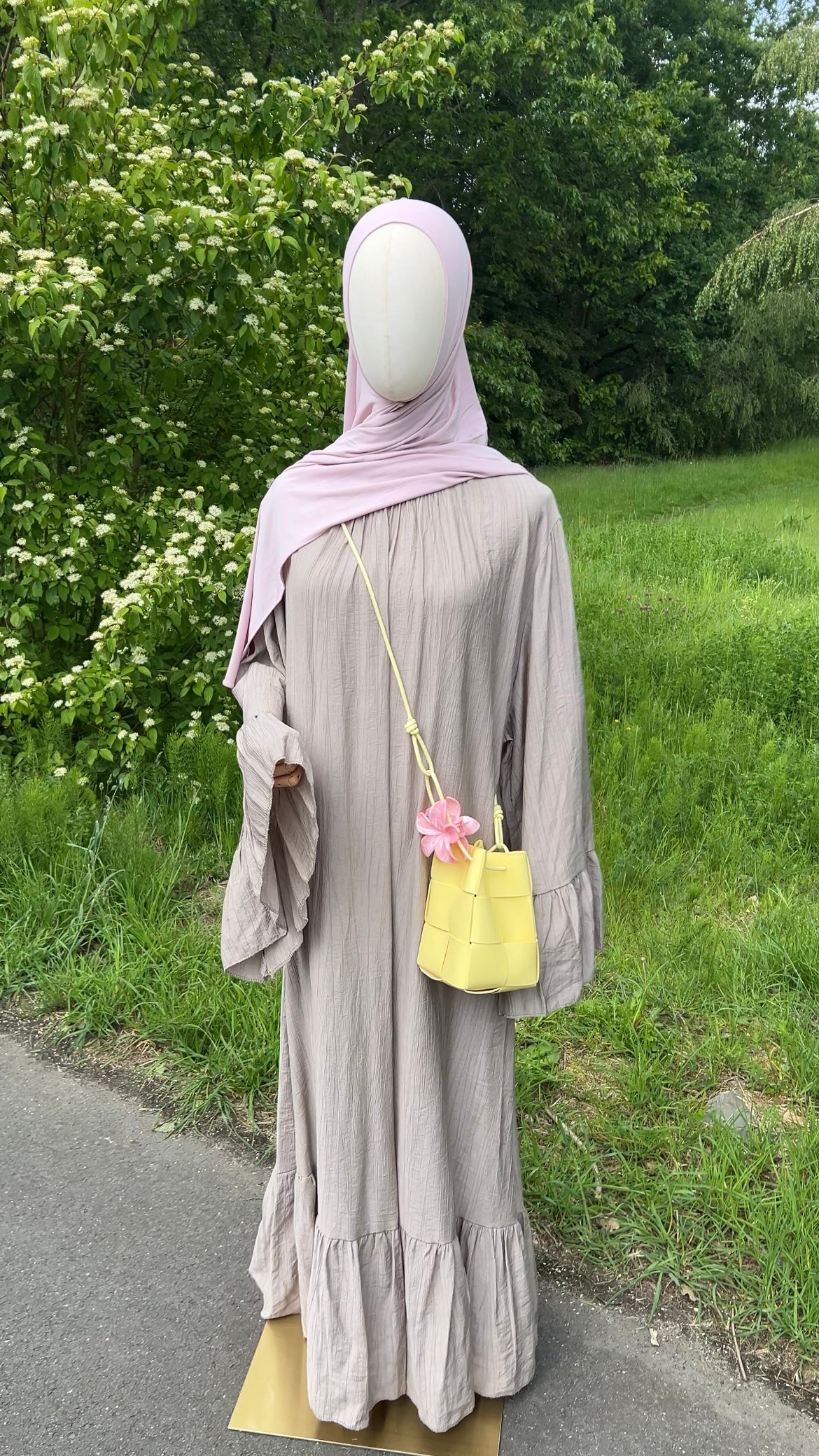 AIRY DRESS TAUPE