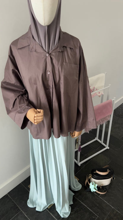 OVERSIZED SHIRT TAUPE
