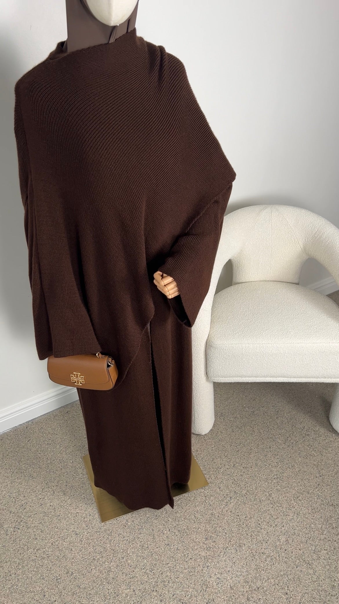 PONCHO ABAYA BROWN