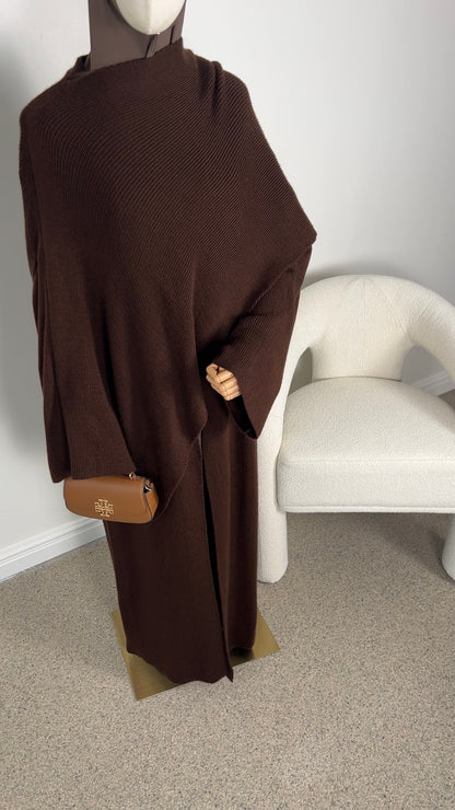 PONCHO ABAYA BROWN