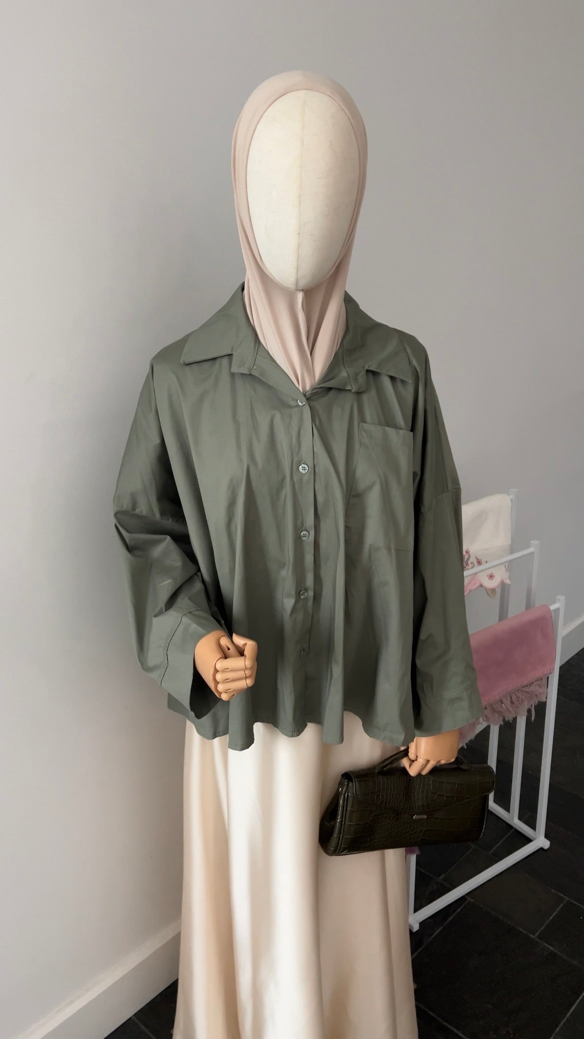 OVERSIZED SHIRT KHAKI