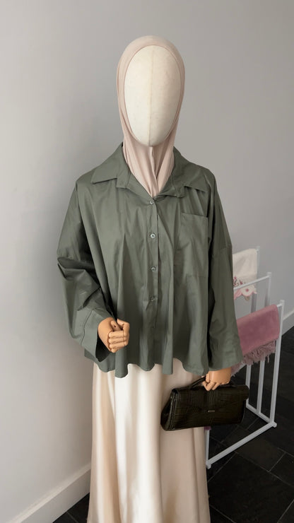 OVERSIZED SHIRT KHAKI