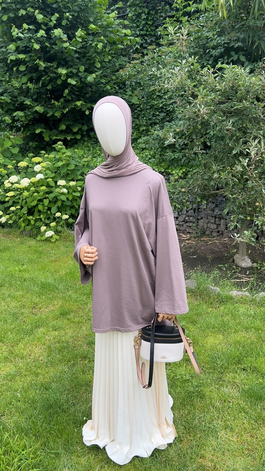 COTTON EXTRA LONGSLEEVE TAUPE