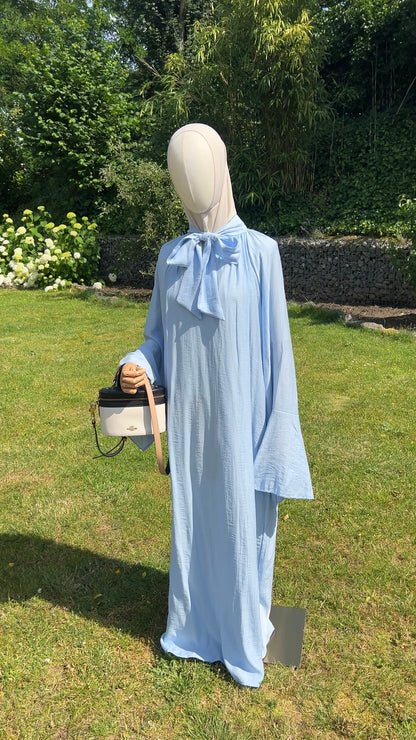 AIRY TIE DRESS BABY BLUE